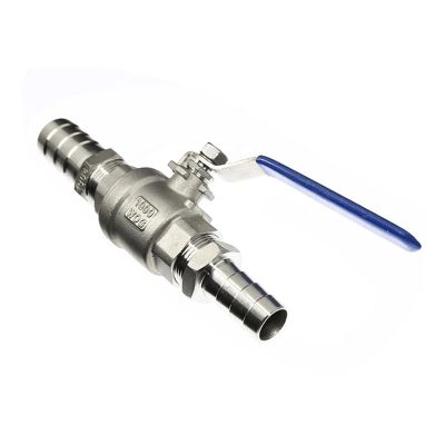 HZZGMANCAJ 8 mm OD Hose Barb 304 Stainless Steel Two-Way Drain Ball Valve for Water