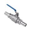 HZZGMANCAJ 8 mm OD Hose Barb 304 Stainless Steel Two-Way Drain Ball Valve for Water view 2