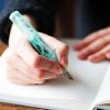 NVVVNX Portable Mini Resin Fountain Pen, Green-White, Iridium F Nib, 0.5 mm, Short Ink, Gift Set (03) view 3