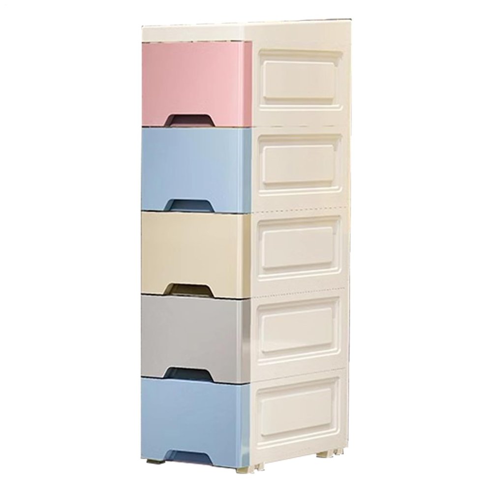 Bathroom Storage Cabinet, Slim Vertical Organizer with Wheels