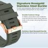 YUXUAN QuickFit 20mm Replacement Band for Garmin Fenix 8 43mm, 7S, 6S, 5S and More, Olive Green view 3