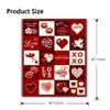 HiHELLOH Valentine's Day Red Plaid Throw Blanket view 2