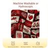 HiHELLOH Valentine's Day Red Plaid Throw Blanket view 4
