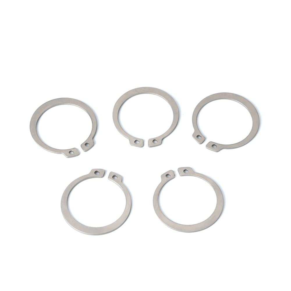Retaining Ring Set, C-Clips, 50-Piece M11 Stainless Steel Shaft C-Type External Retaining Rings