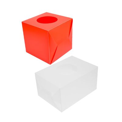 FUNOMOCYA 2-Piece Raffle Ticket Boxes, Clear Ballot and Donation Boxes with Slot