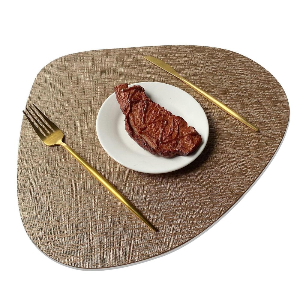 YYDPYZBD Placemats, Set of 6, Champagne Gold