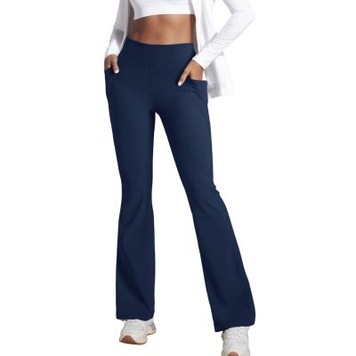 Women's 3/4 Stretch-Waist Casual Pants, Navy, XL