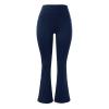 Women's 3/4 Stretch-Waist Casual Pants, Navy, XL view 2