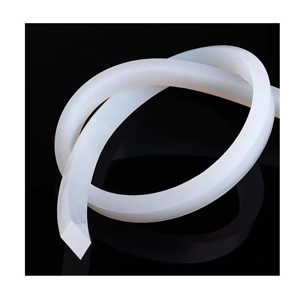 1 m White Square Silicone Rubber Sealing Strip, High-Temperature Resistant, 60A Hardness, 3 x 40 mm