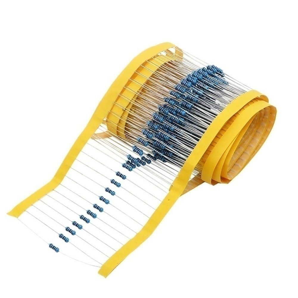 1/4W Metal Film Resistor, 1Ω–4.7MΩ, Five-Band, 100 pcs (51Ω)