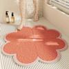Surwin Non-Slip Shower Mat, Four-Leaf Clover PVC Loofah Bath Mat, Pink, 60 cm view 1