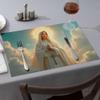 Silicone Kitchen Counter Mats with Haloed Woman Design, Placemats, Table Runner and Tablecloth, 4 Pieces view 1