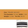 ZXCLTR 700x38c (40-622) Pair Road Bike Commuter Tires | 1 mm Puncture Protection | 60 TPI view 2