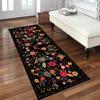 Mogetal Floral Runner Rug, Black and Multicolor, 80 x 180 cm view 3