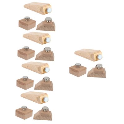 Housoutil 15-Piece Wooden Sanding Block Set, Square, Chamfered and Wedge-Shaped