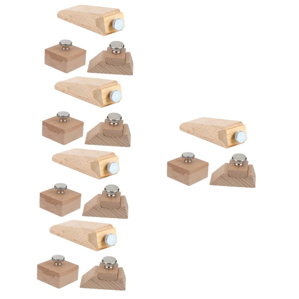 Housoutil 15-Piece Wooden Sanding Block Set, Square, Chamfered and Wedge-Shaped