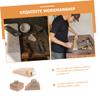Housoutil 15-Piece Wooden Sanding Block Set, Square, Chamfered and Wedge-Shaped view 2
