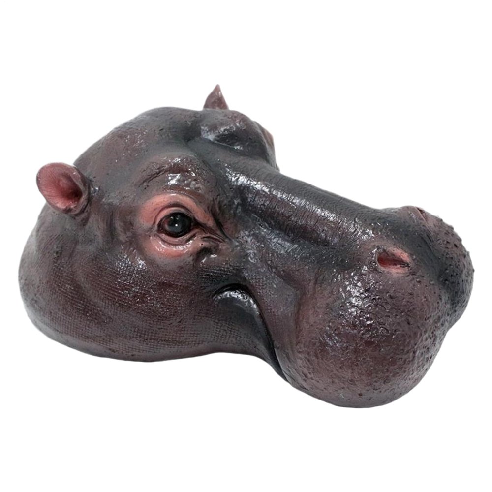Hitburu Animal-Head Pool Floater, Floating Head Pond Decoration, Resin Animal Sculpture for Garden, Patio, Terrace and Backyard