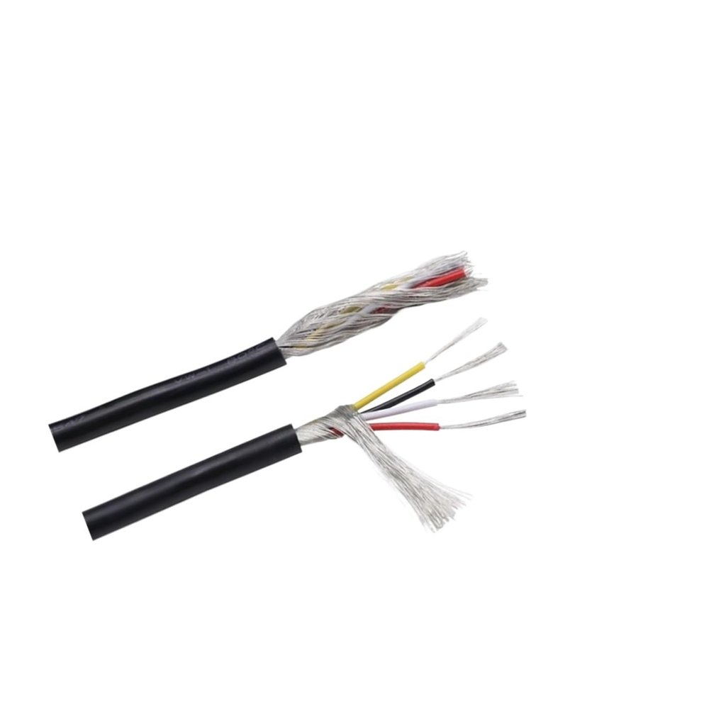 Shielded 2-Core, 4-Core PVC-Insulated Audio Speaker/Headphone Control Cable, 10 m, 30 AWG, UL2547 Certified, 1 pc (Black, 10M-30AWG, 3 Cores)