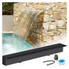 Waterfall Spillway Set, Stainless Steel Water Feature for Pools and Garden Ponds, Modern Fountain Decor, Recessed Wall Design view 1