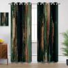 Mistela Green Blackout Curtains, Dark Green Modern Abstract Grommet Panels, 2-Pack, H175 x W140 cm view 1