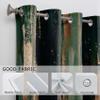 Mistela Green Blackout Curtains, Dark Green Modern Abstract Grommet Panels, 2-Pack, H175 x W140 cm view 4
