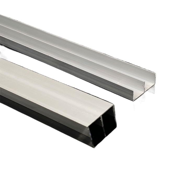 2.5 cm-Wide Double Sliding Rail for Glass Sliding Doors, 79 in