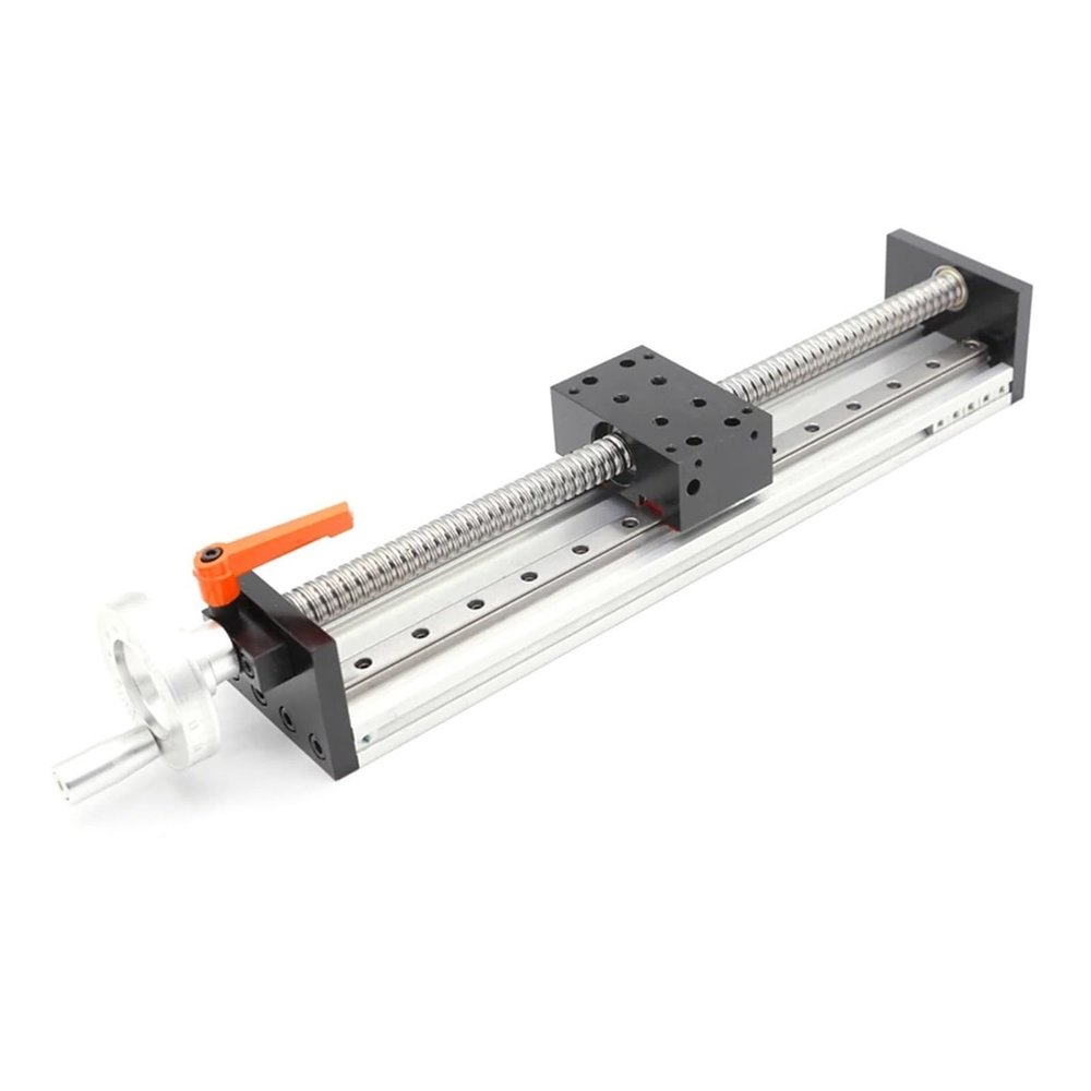 YDHSIKK Manual CNC Linear Slide Table with Ball Screw, Multiple Models, 50–1500 mm Travel, 80 mm Guide