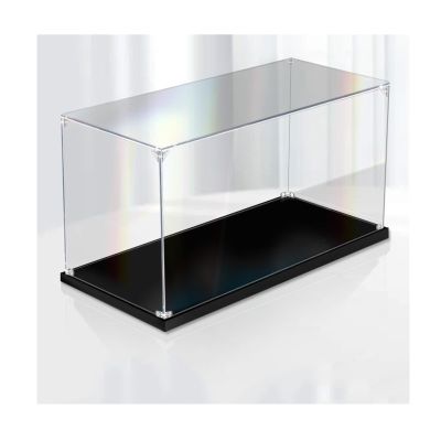 Dustproof Acrylic Display Case with Matte Black Base, 60 x 60 x 55 cm