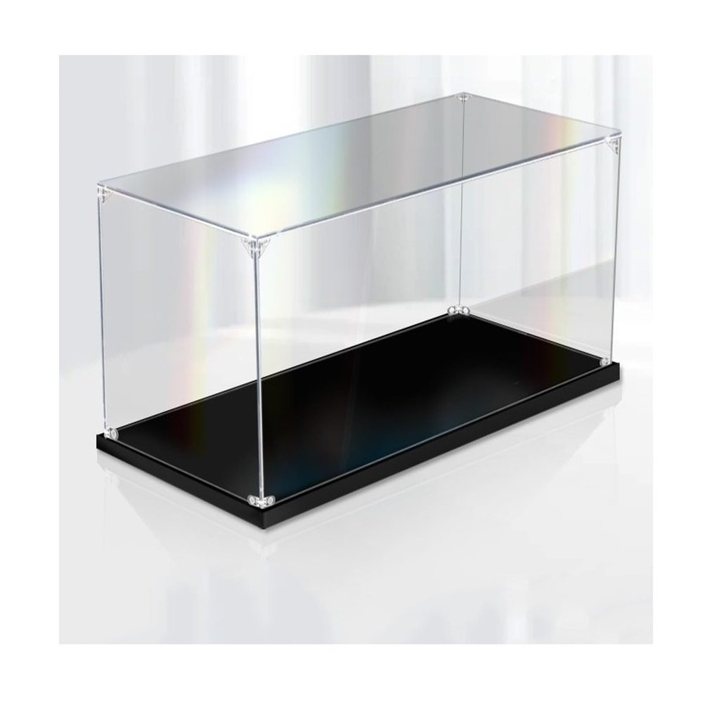 Dustproof Acrylic Display Case with Matte Black Base, 60 x 60 x 55 cm