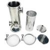 4-Inch Ferrule OD119mm Gin Basket Set for Distillation, 2 Side Connections 1.5 Inch OD50.5mm with Filter, V-1500ml, L-300mm, SS304 (2 Baskets) view 4