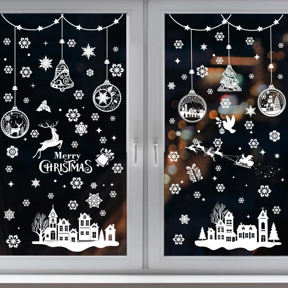 Christmas Window Stickers - 9 Sheets
