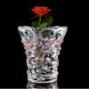 Large Pink Crystal Glass Vase, 30 cm Tall, Plum Blossom Design view 4