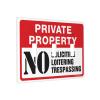 3-Gang Decorative Light Switch Wall Plate – Private Property, No Trespassing, No Loitering, No Soliciting view 1