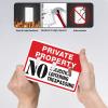 3-Gang Decorative Light Switch Wall Plate – Private Property, No Trespassing, No Loitering, No Soliciting view 3
