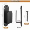 McBlast 4-Pack Large Round Black U-Door Barricade Brackets for 2x4 view 2