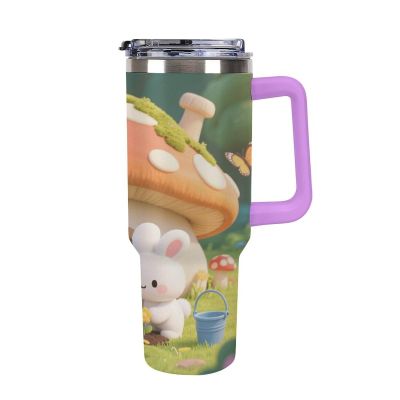 1.18 L Stainless Steel Insulated Tumbler with Handle and Straw Lid