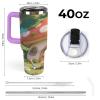 1.18 L Stainless Steel Insulated Tumbler with Handle and Straw Lid view 2