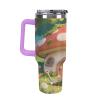 1.18 L Stainless Steel Insulated Tumbler with Handle and Straw Lid view 3