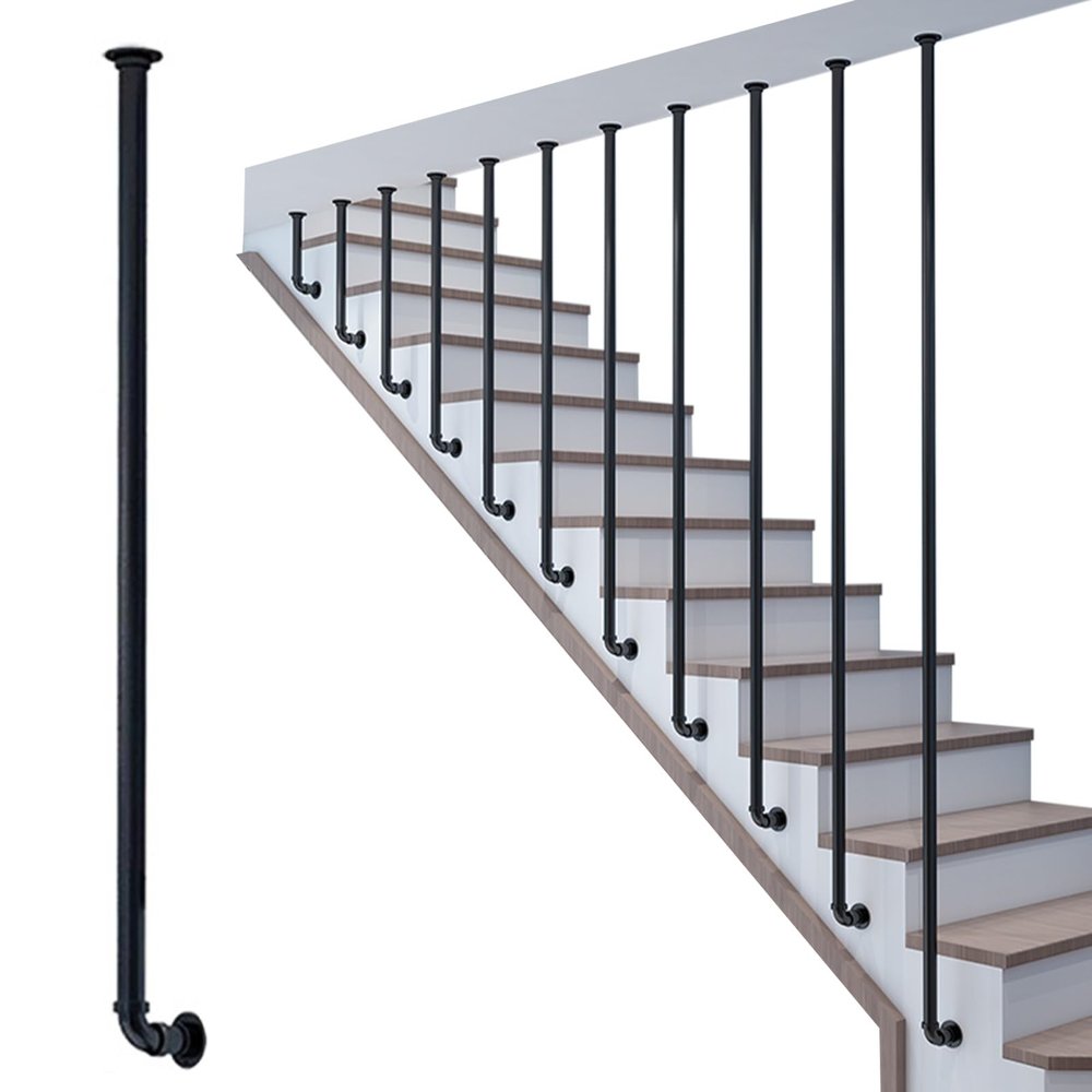 MARXAN L-Shaped Stair Handrail for Loft and Villa Stairs, 30–150 cm, 1-Pack (145 cm)