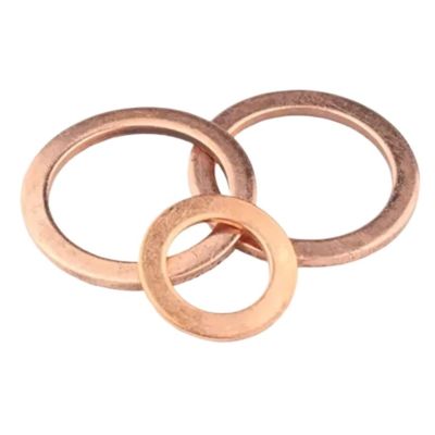 10/20 pcs Red Copper Marine Meter Sealing Ring Flat Metal Washer (10 pcs 10 x 16 x 3)