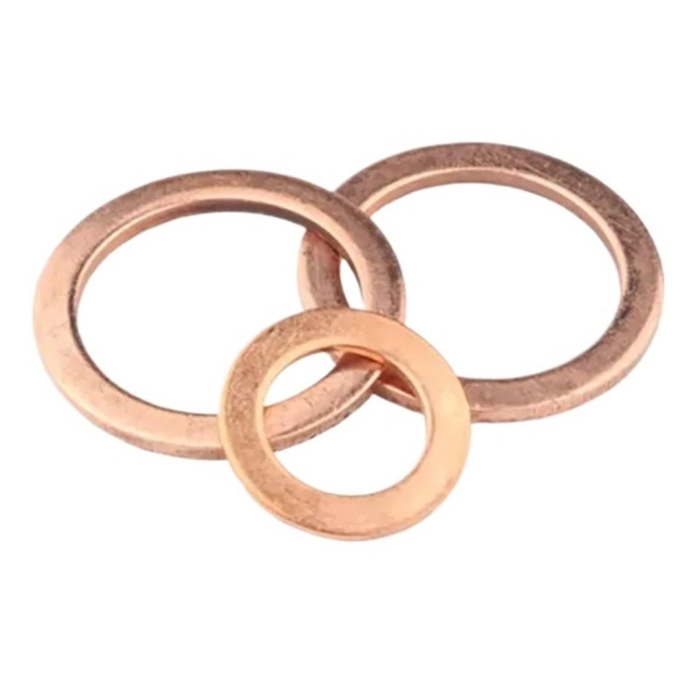 10/20 pcs Red Copper Marine Meter Sealing Ring Flat Metal Washer (10 pcs 10 x 16 x 3)