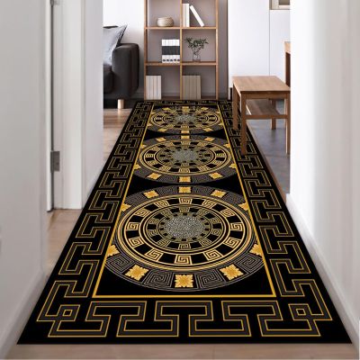 ZLXMN Traditional Greek Hallway Runner, 60 x 120 cm, Classic Greek Key Border Kitchen Rug, Breathable Non-Slip Indoor Mat