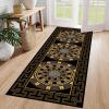 ZLXMN Traditional Greek Hallway Runner, 60 x 120 cm, Classic Greek Key Border Kitchen Rug, Breathable Non-Slip Indoor Mat view 2
