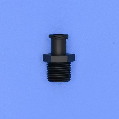 Hynec PP Luer-Lock to Industrial Thread Adapter for University Biochemistry Labs and Industrial Applications, Heat-Resistant and Biochemically Reactive, Female G1/8, Black, 100-Pack