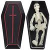 VALICLUD Halloween Mini Coffin Decoration with Realistic Skeleton Model view 1