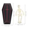 VALICLUD Halloween Mini Coffin Decoration with Realistic Skeleton Model view 4