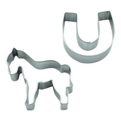 BekkiB - 2-Piece Cookie Cutter Set "Horse & Horseshoe"