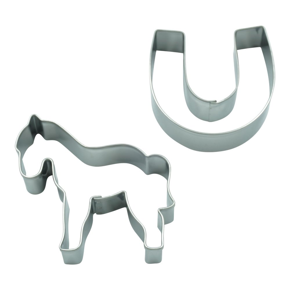 BekkiB - 2-Piece Cookie Cutter Set "Horse & Horseshoe"