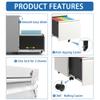 Mobile Metal Filing Cabinet with 2 Drawers and Lock, Fully Assembled view 3